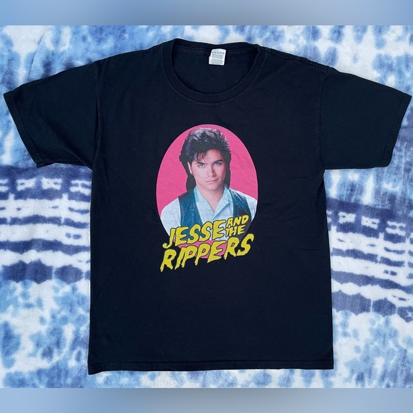 Vintage 80s 90s Vibes John Stamos Full House Uncle Jesse & the Rippers T-shirt - Picture 1 of 4